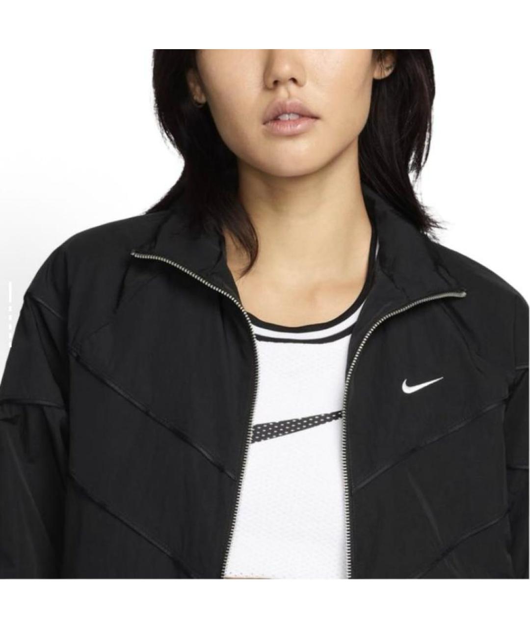 NIKE Черная полиэстеровая куртка, фото 5
