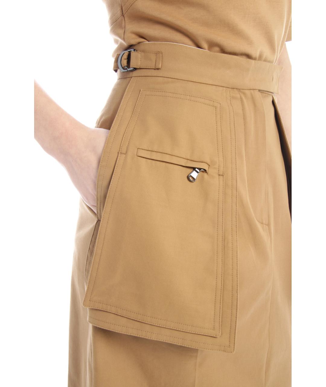 MAX MARA Коричневая хлопковая юбка миди, фото 6