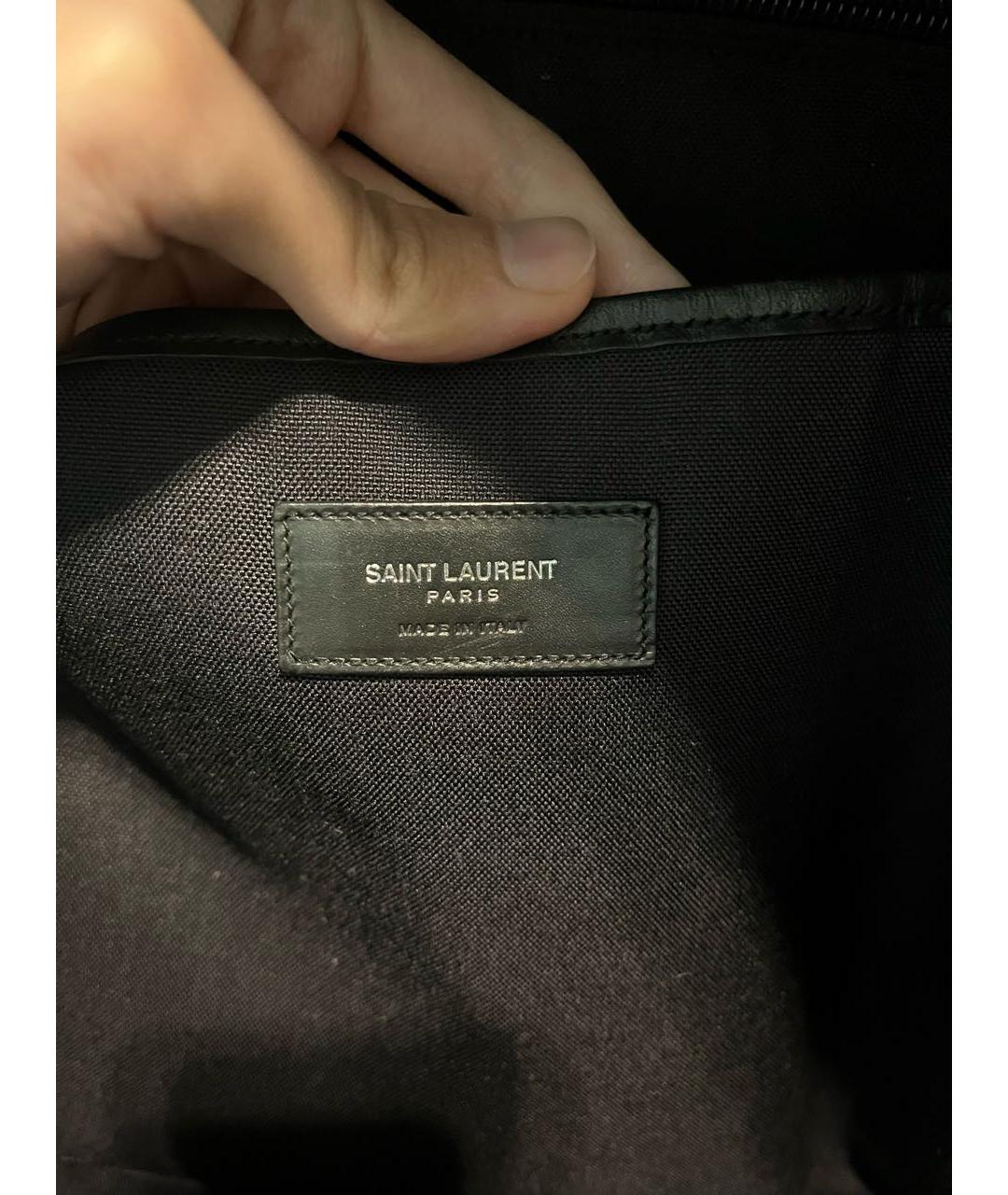 SAINT LAURENT Белый тканевый рюкзак, фото 4