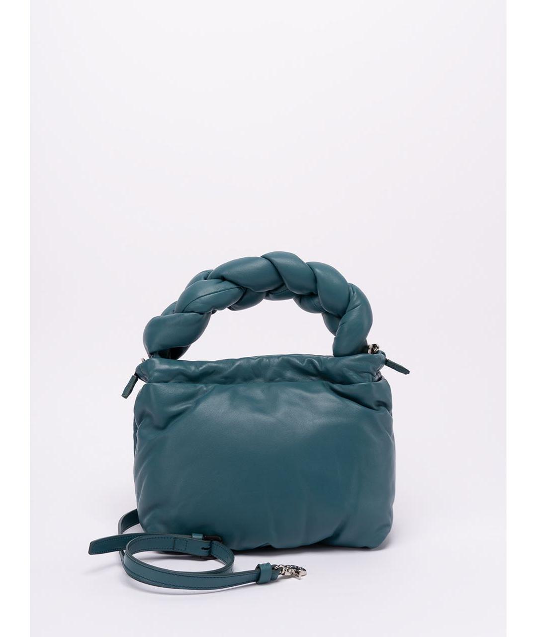 MAX MARA Бирюзовая кожаная сумка через плечо, фото 3