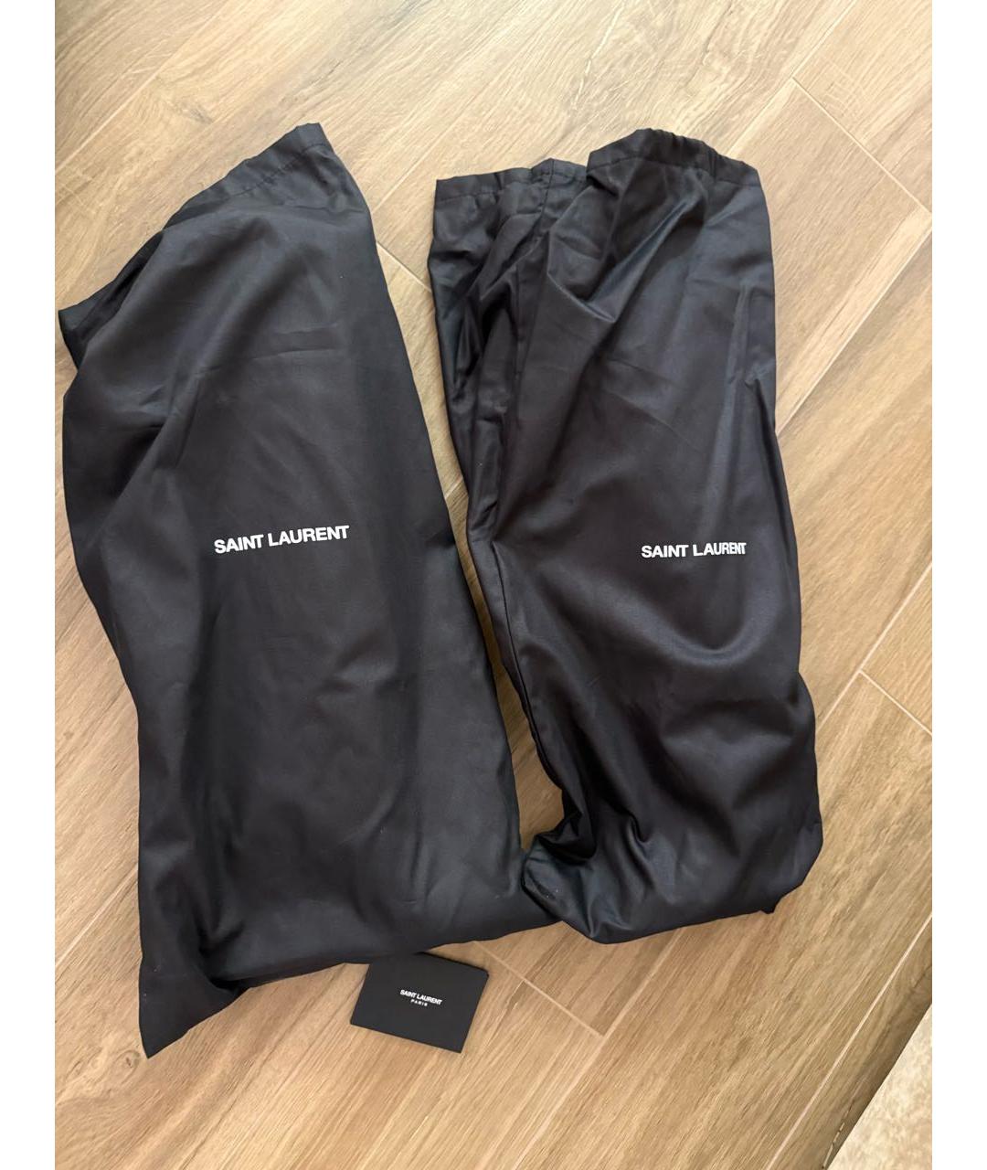 SAINT LAURENT Черные сапоги из лакированной кожи, фото 3