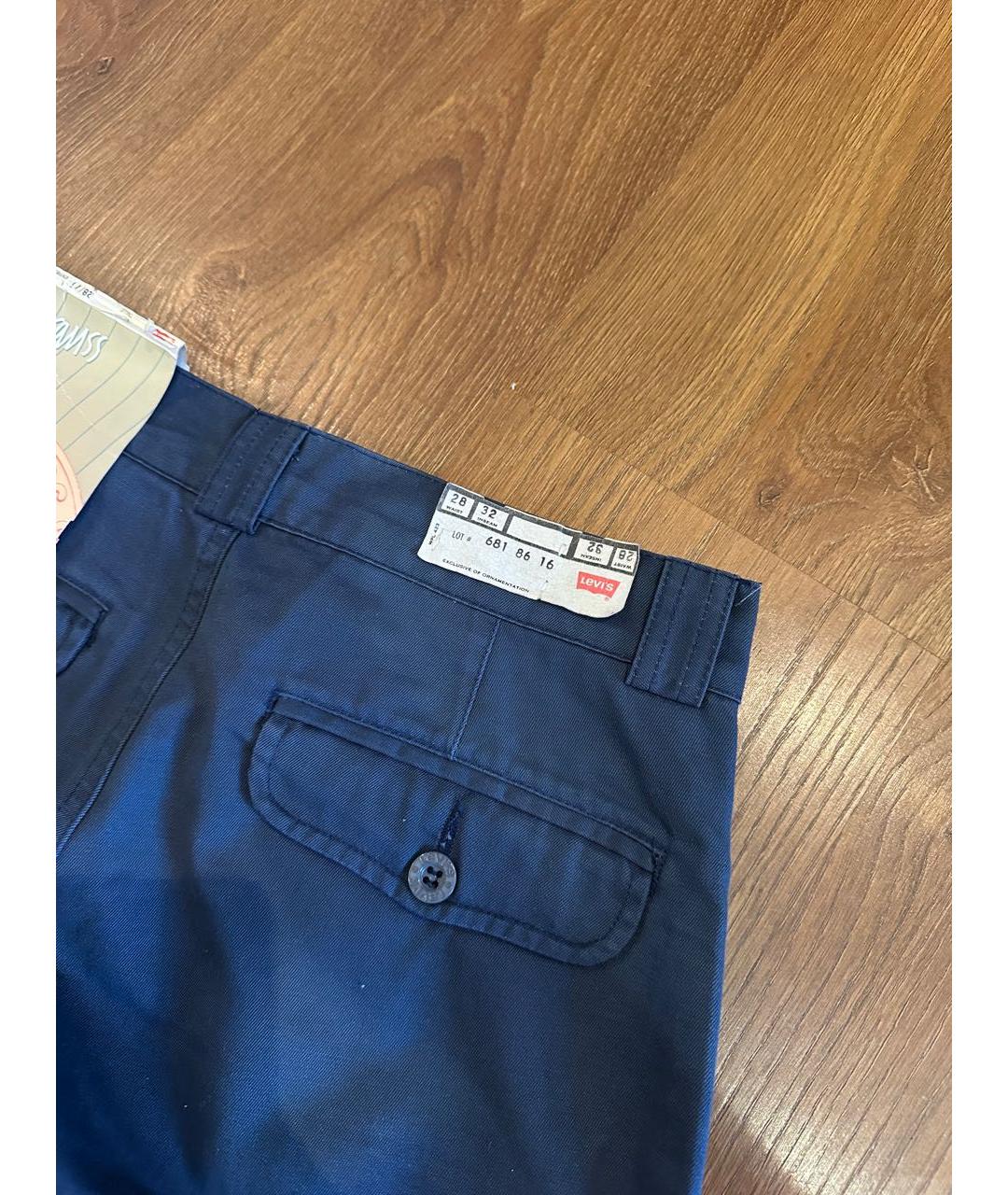 LEVI'S Синие хлопковые брюки широкие, фото 3