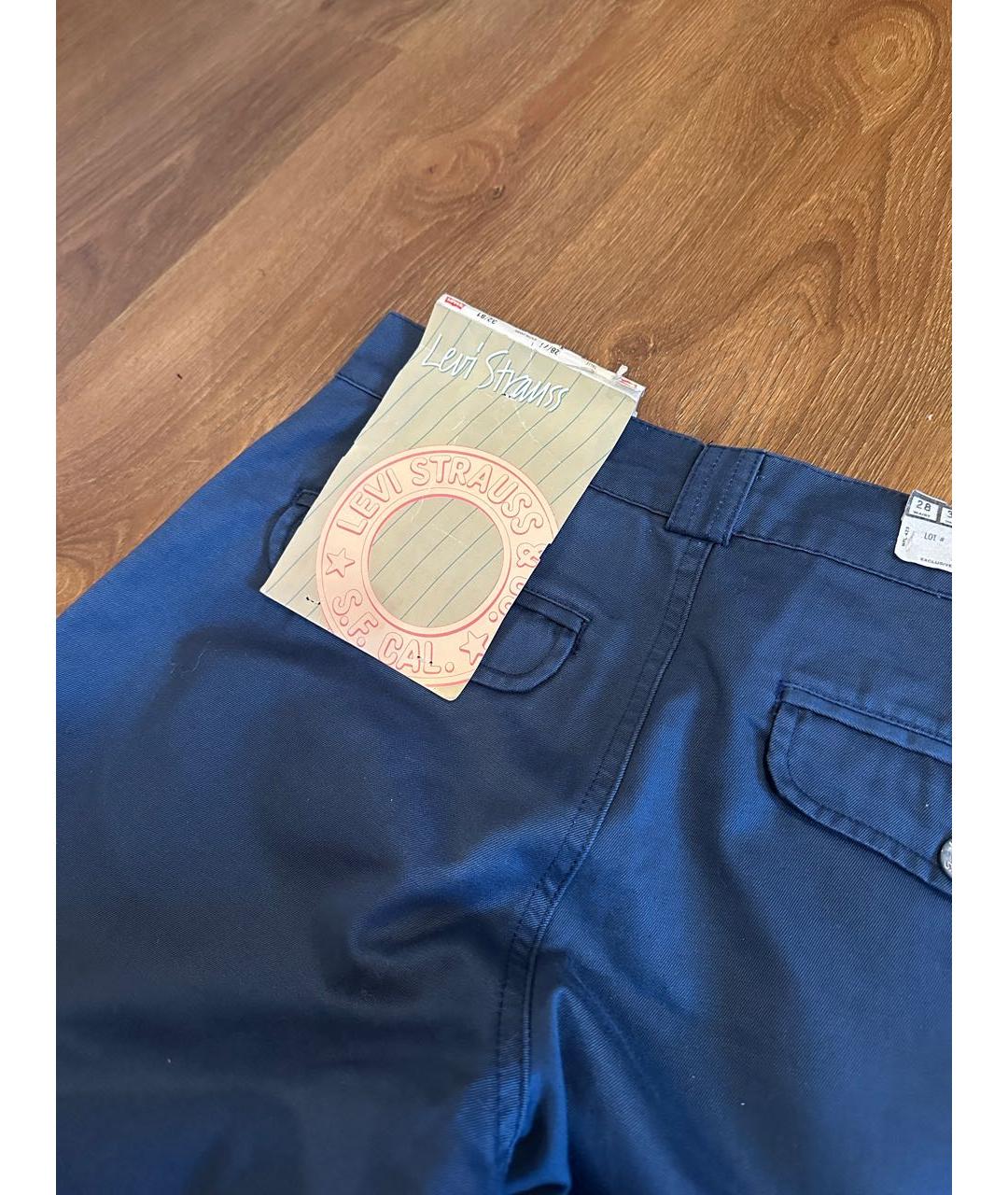 LEVI'S Синие хлопковые брюки широкие, фото 5