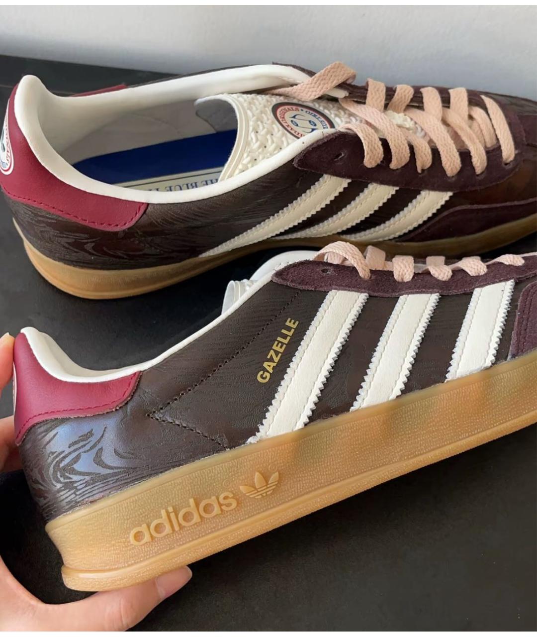 ADIDAS Бордовые низкие кроссовки / кеды, фото 3
