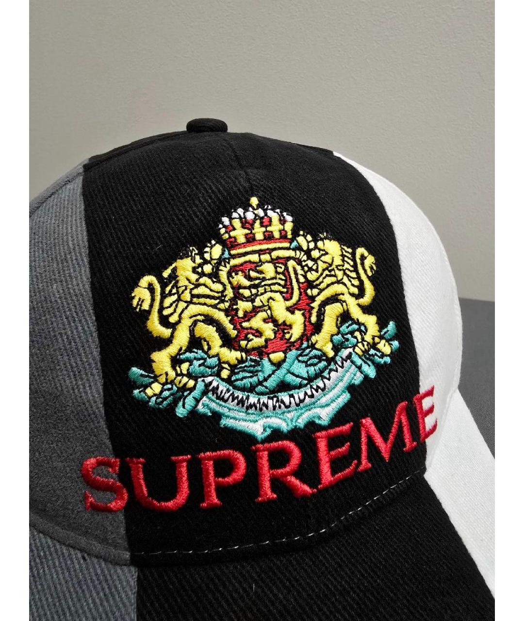 SUPREME Черная хлопковая кепка/бейсболка, фото 4