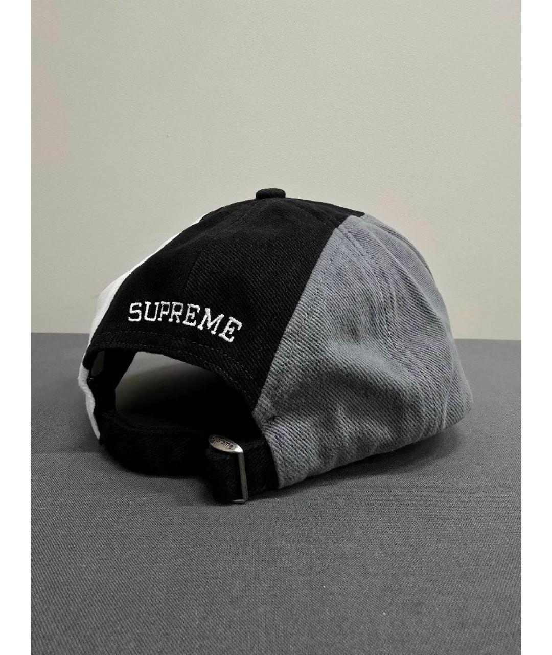 SUPREME Черная хлопковая кепка/бейсболка, фото 3