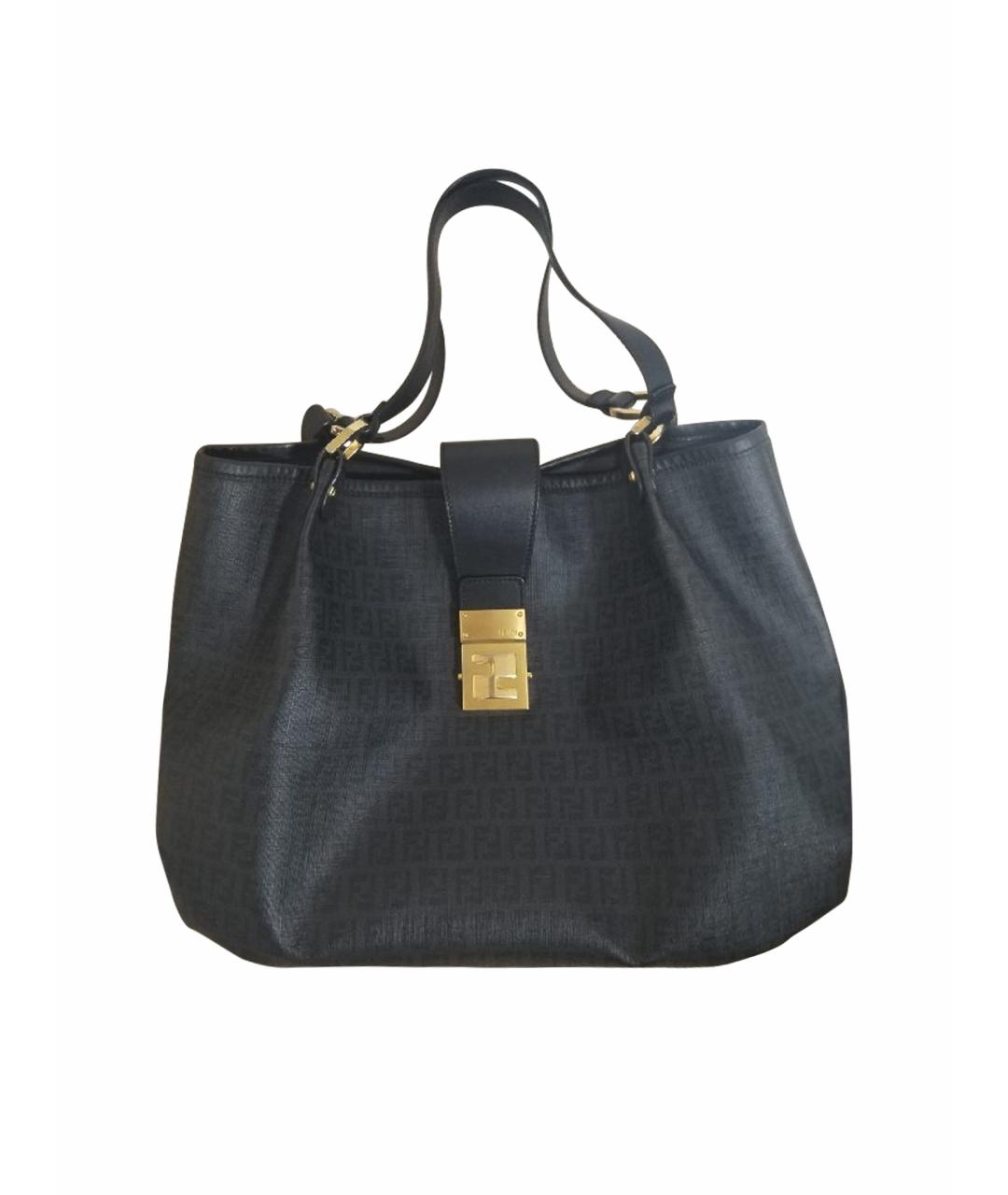 FENDI Серая кожаная сумка через плечо, фото 1