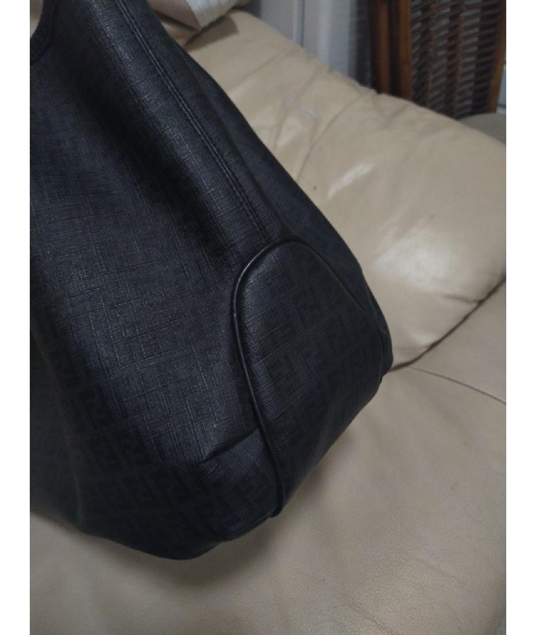 FENDI Серая кожаная сумка через плечо, фото 5