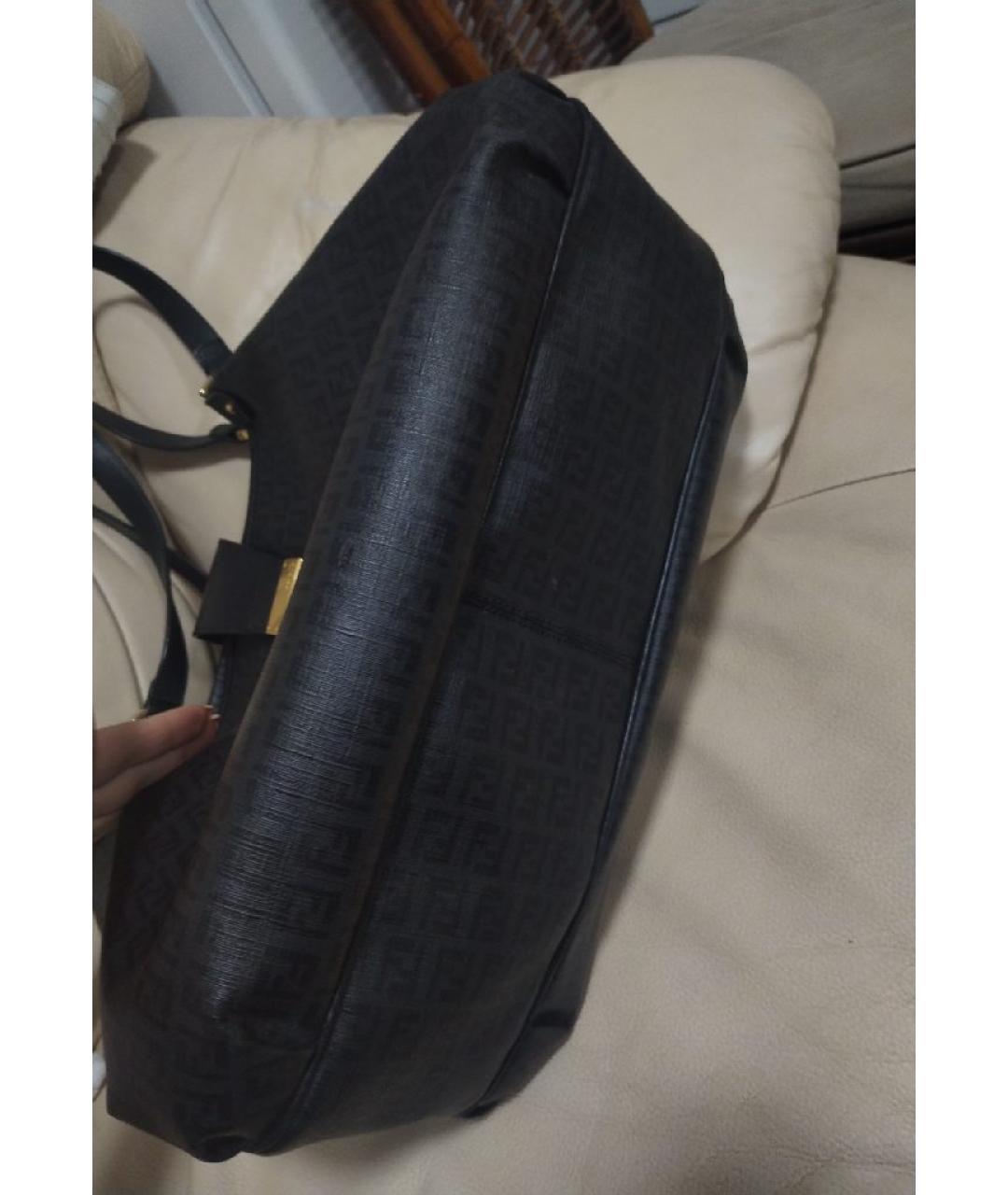 FENDI Серая кожаная сумка через плечо, фото 4