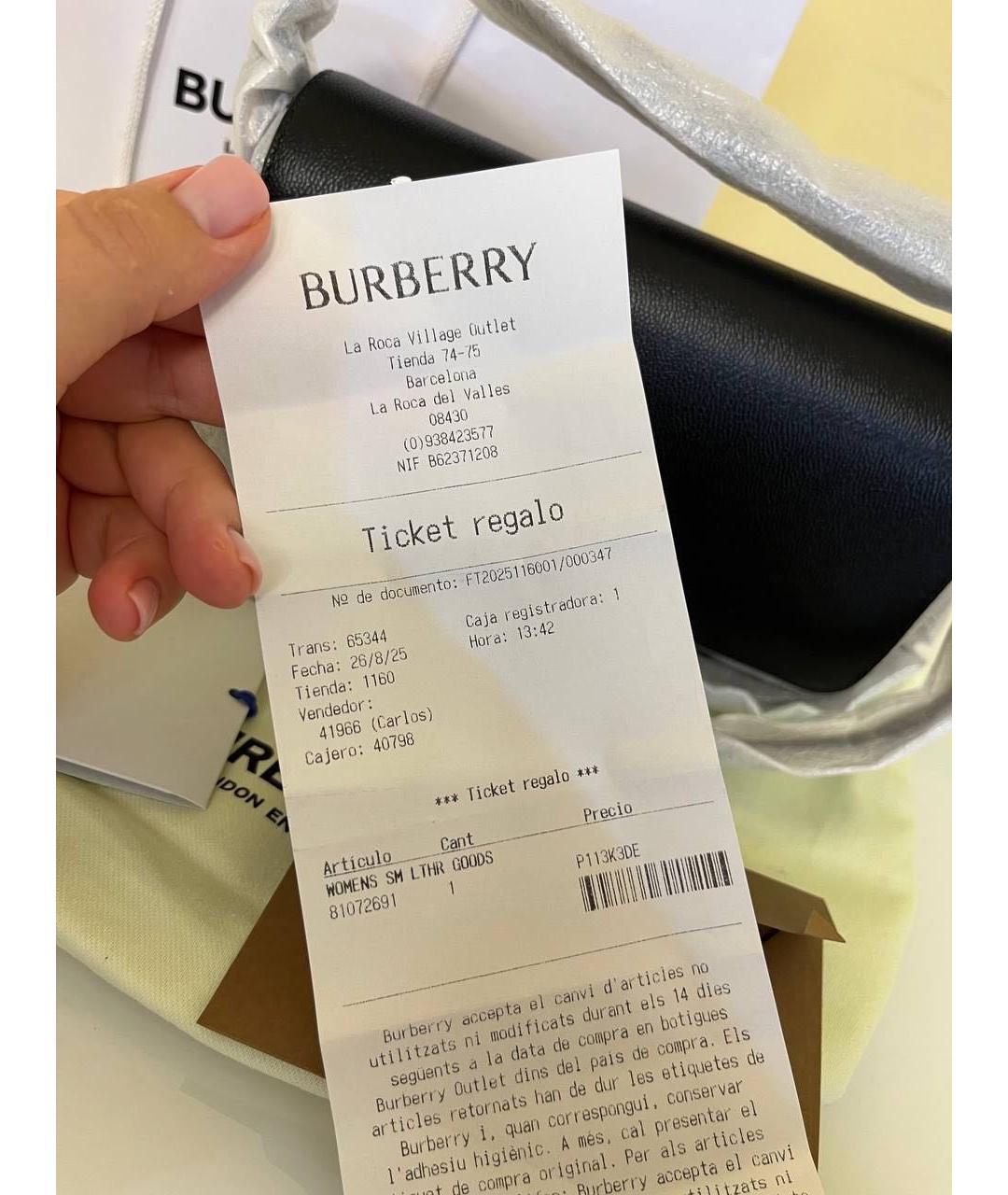 BURBERRY Черная кожаная сумка на плечо, фото 6