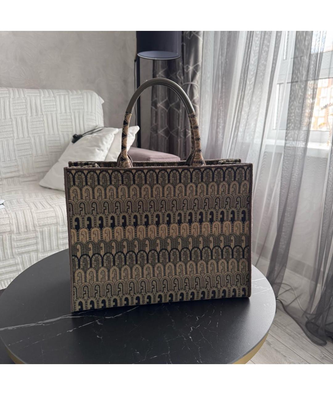 FURLA Хаки сумка тоут, фото 5
