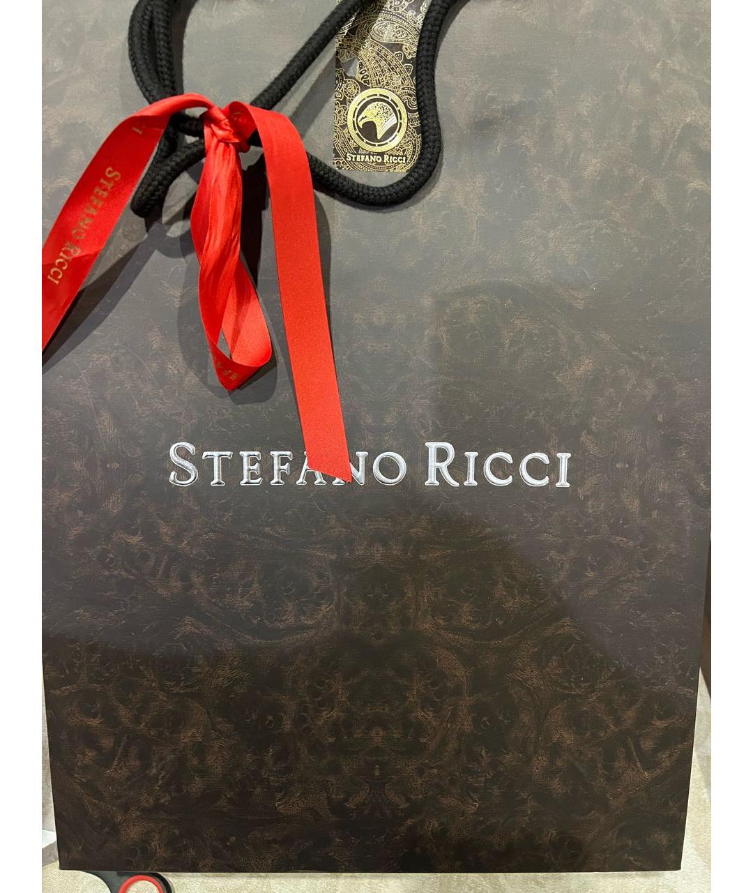 STEFANO RICCI Черный кожаный кошелек, фото 4