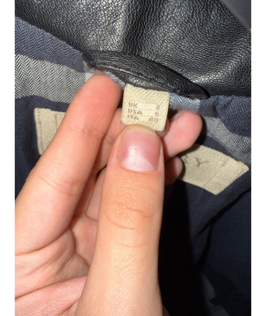 BURBERRY Черное кожаное пальто, фото 7