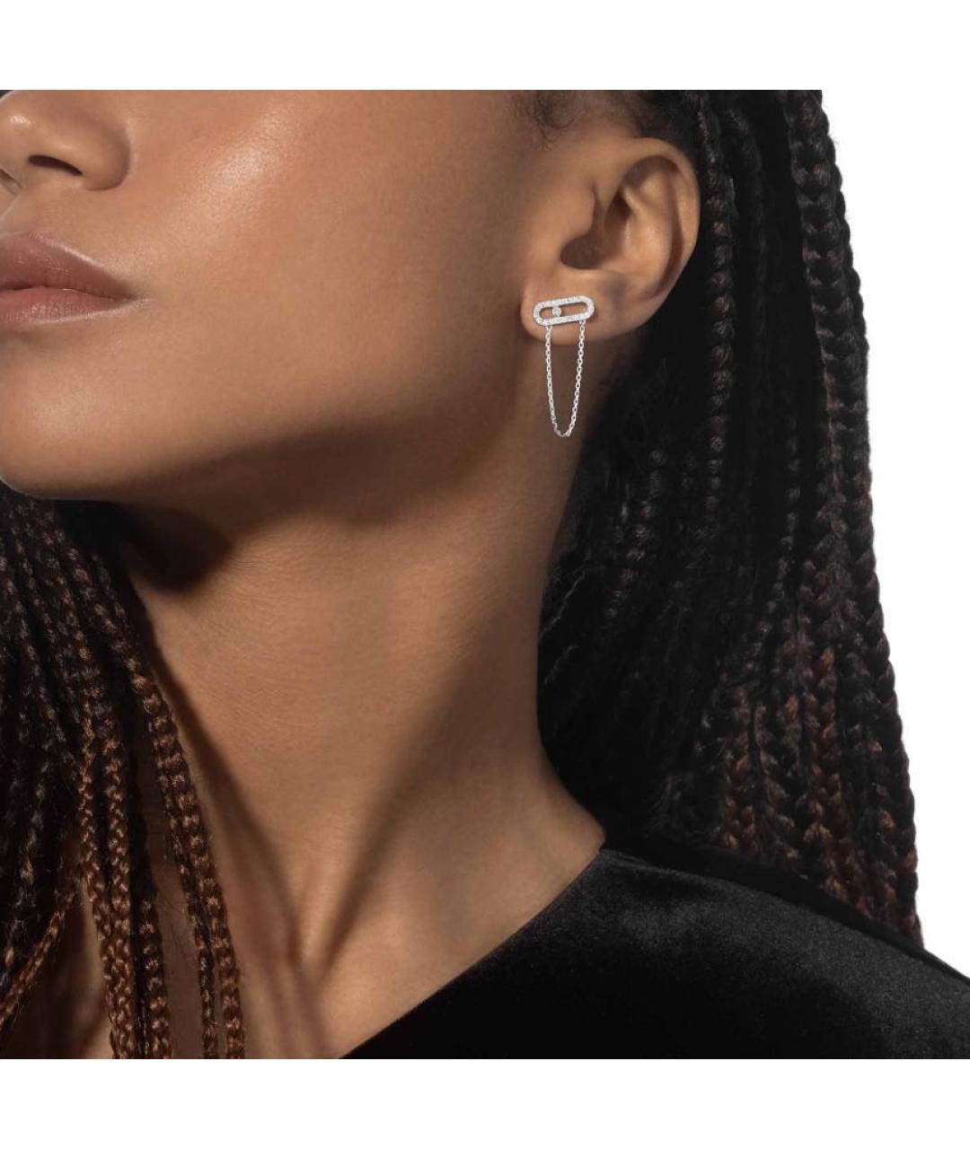 MESSIKA Серебряные серьги из белого золота, фото 2