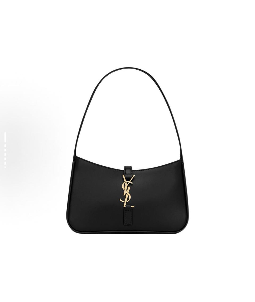 SAINT LAURENT Черная кожаная сумка на плечо, фото 1
