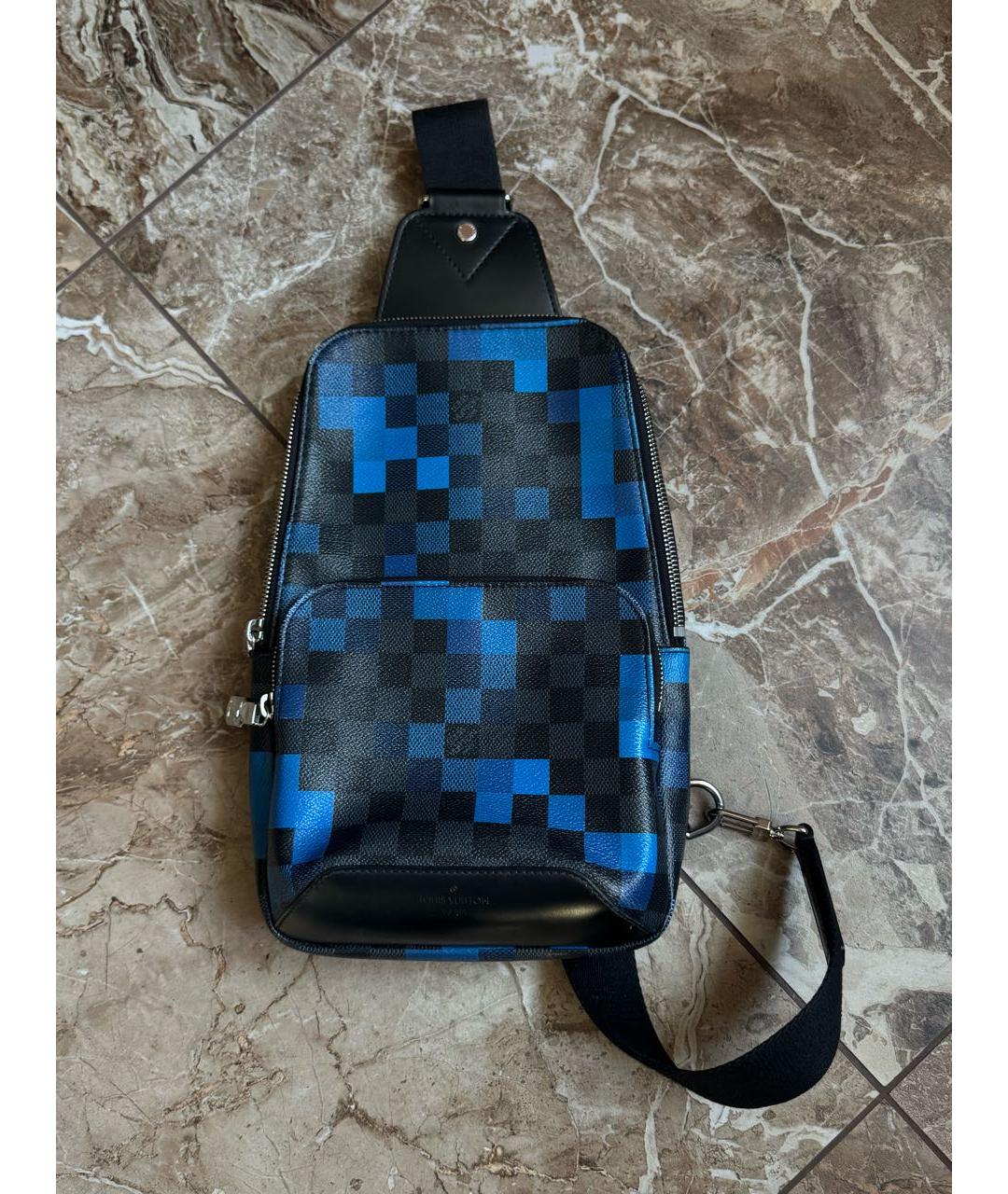 LOUIS VUITTON Синяя кожаная сумка на плечо, фото 4