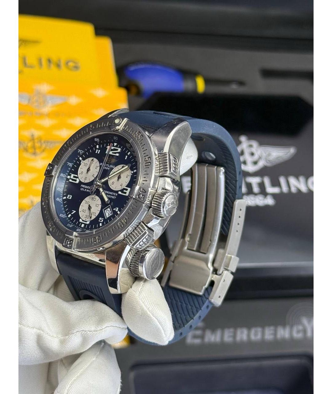 BREITLING Синие металлические часы, фото 3