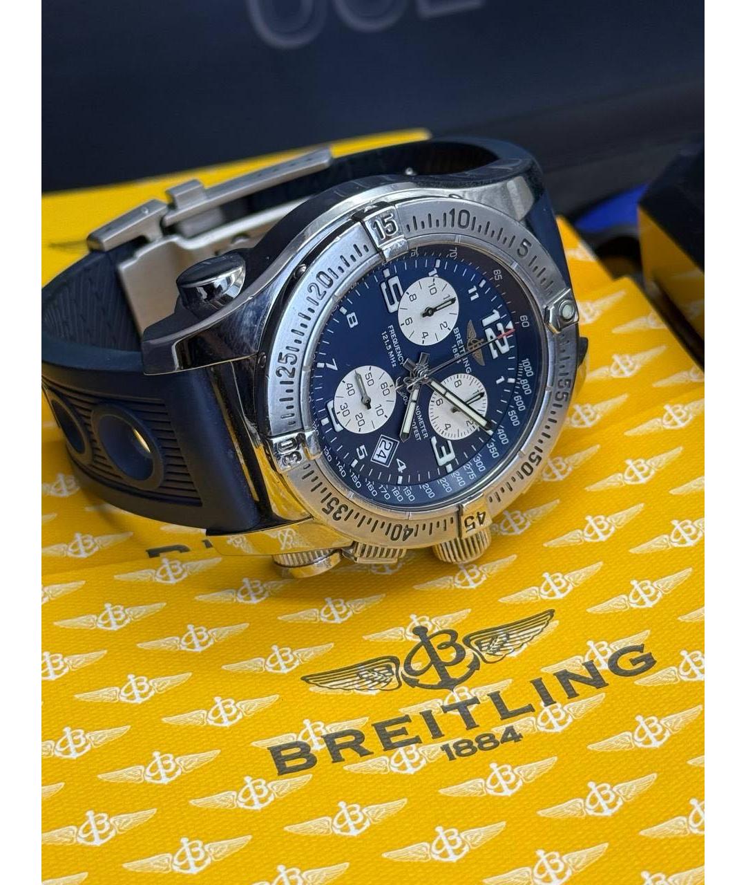 BREITLING Синие металлические часы, фото 7