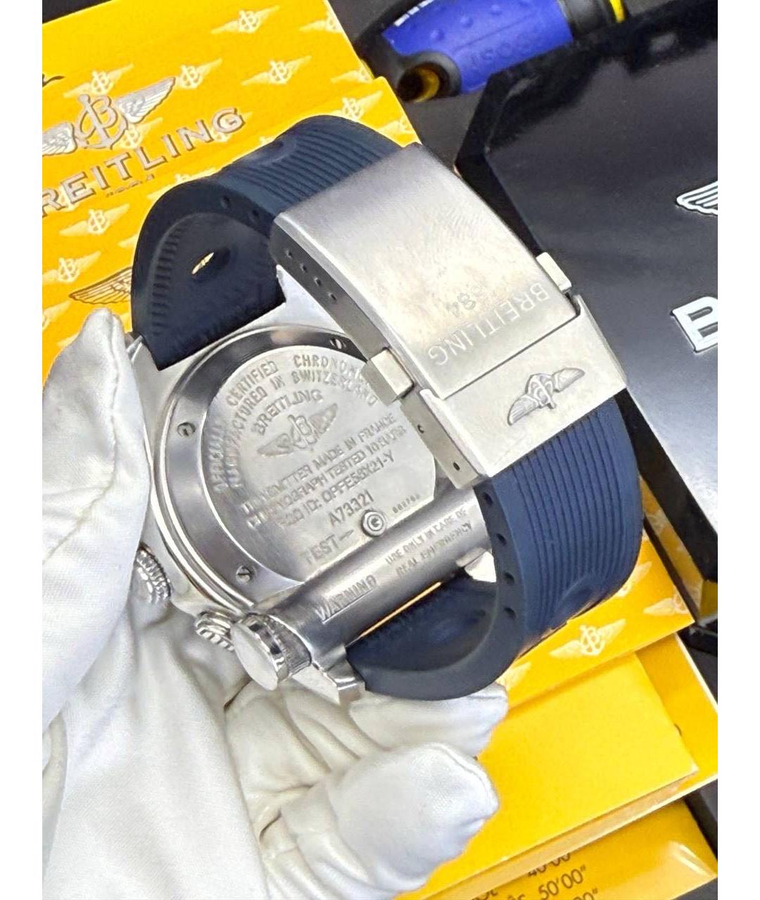 BREITLING Синие металлические часы, фото 6