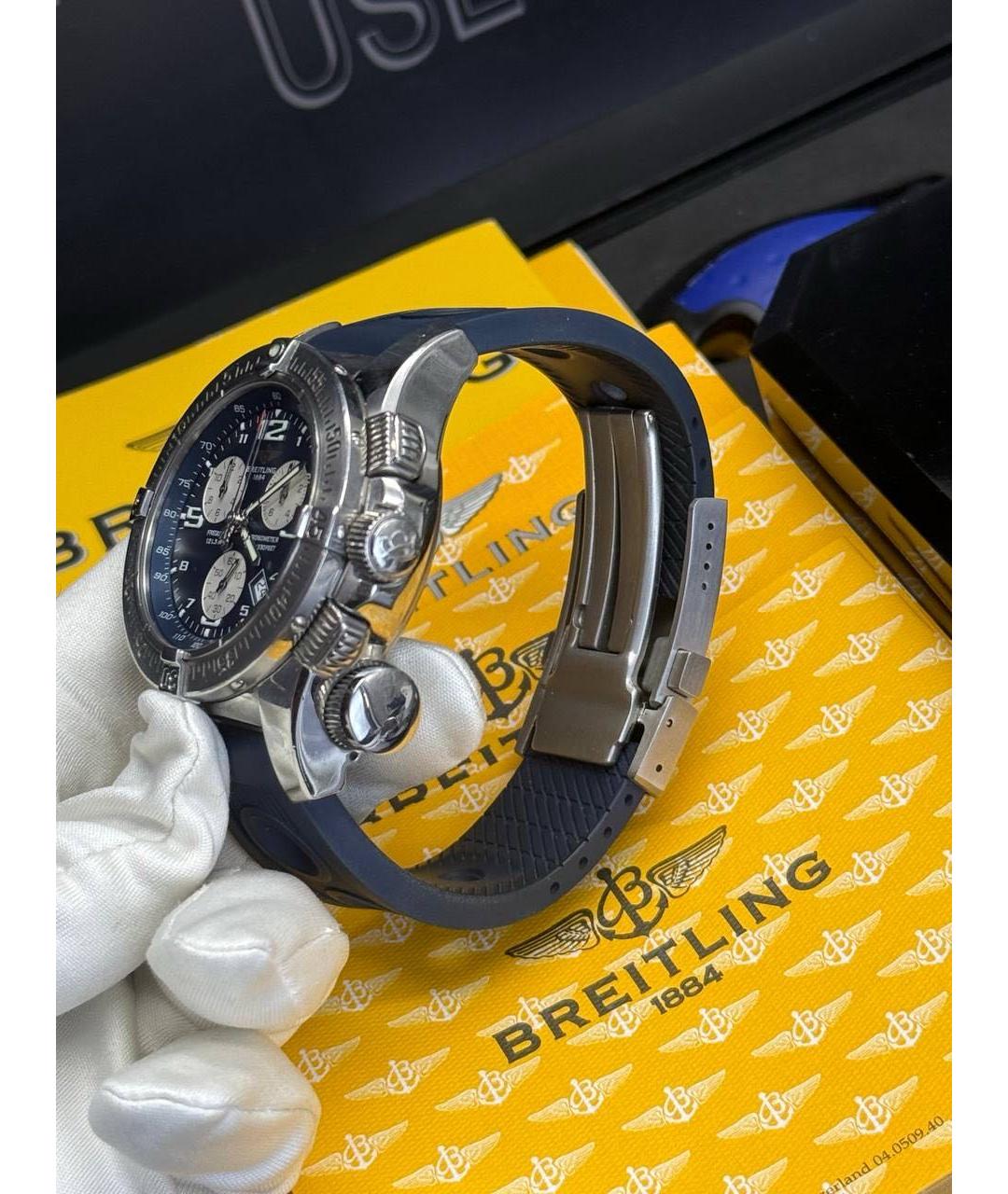 BREITLING Синие металлические часы, фото 8