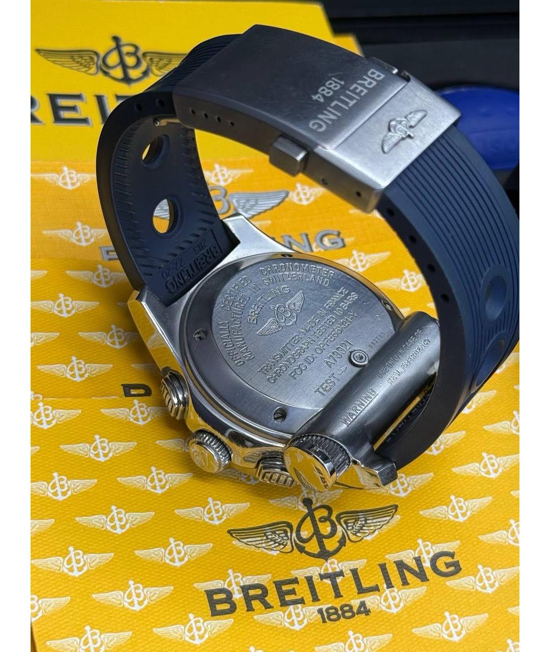 BREITLING Синие металлические часы, фото 4