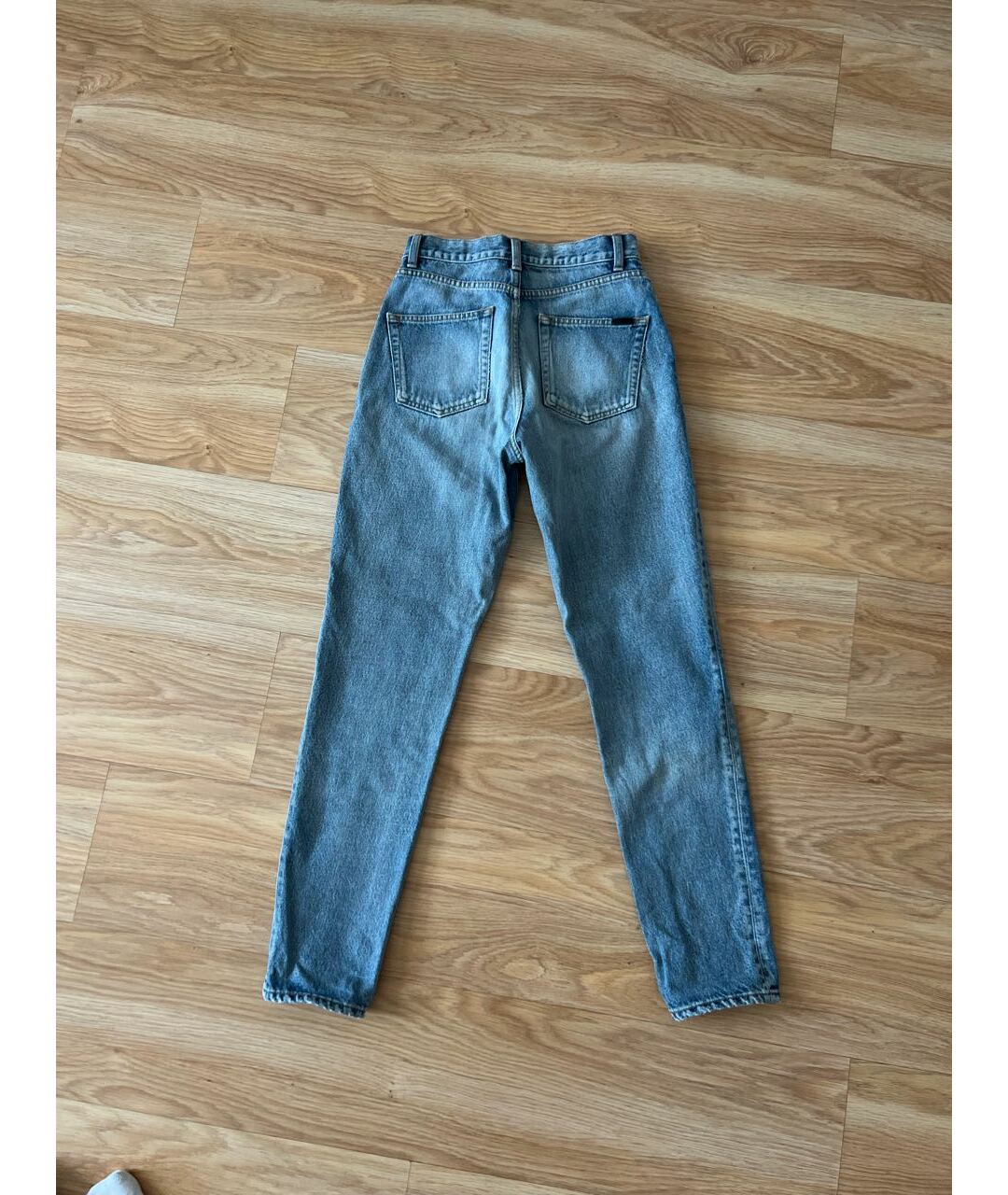 SAINT LAURENT Голубые хлопковые джинсы слим, фото 2