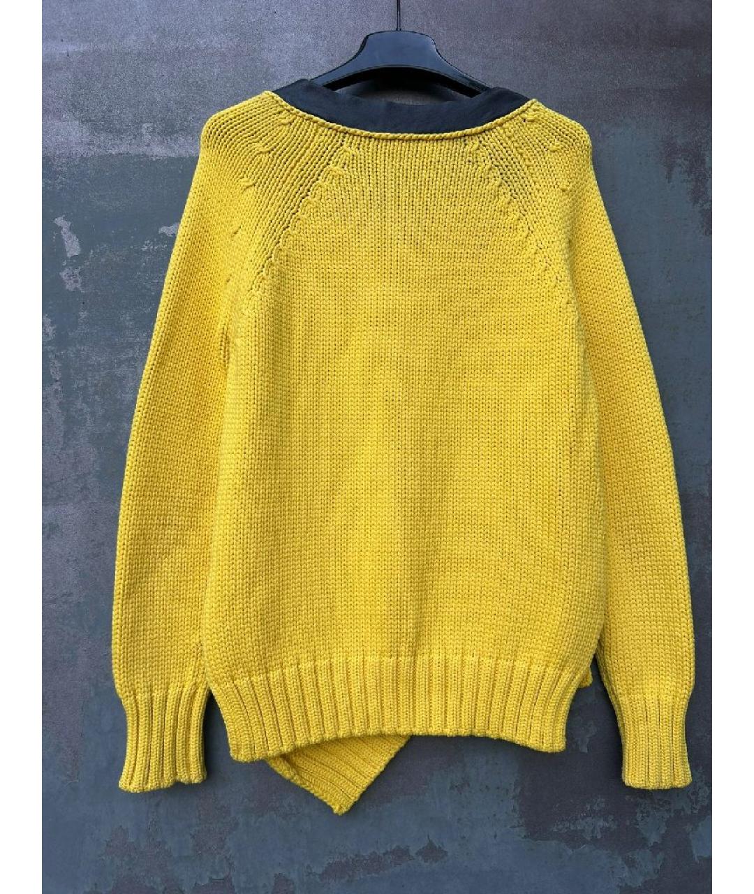 SPORTMAX Желтый хлопковый джемпер / свитер, фото 3