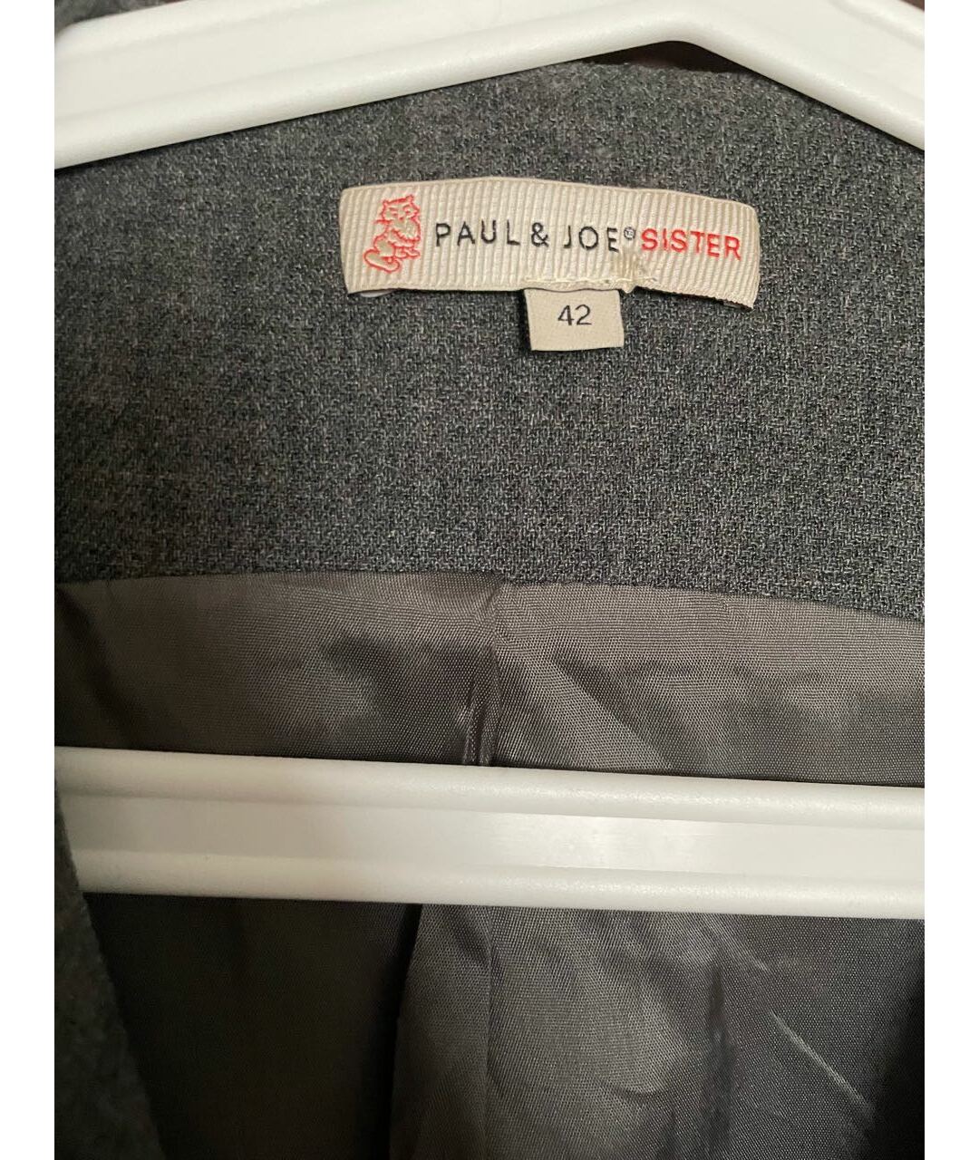 PAUL & JOE Серый шерстяной жакет/пиджак, фото 3