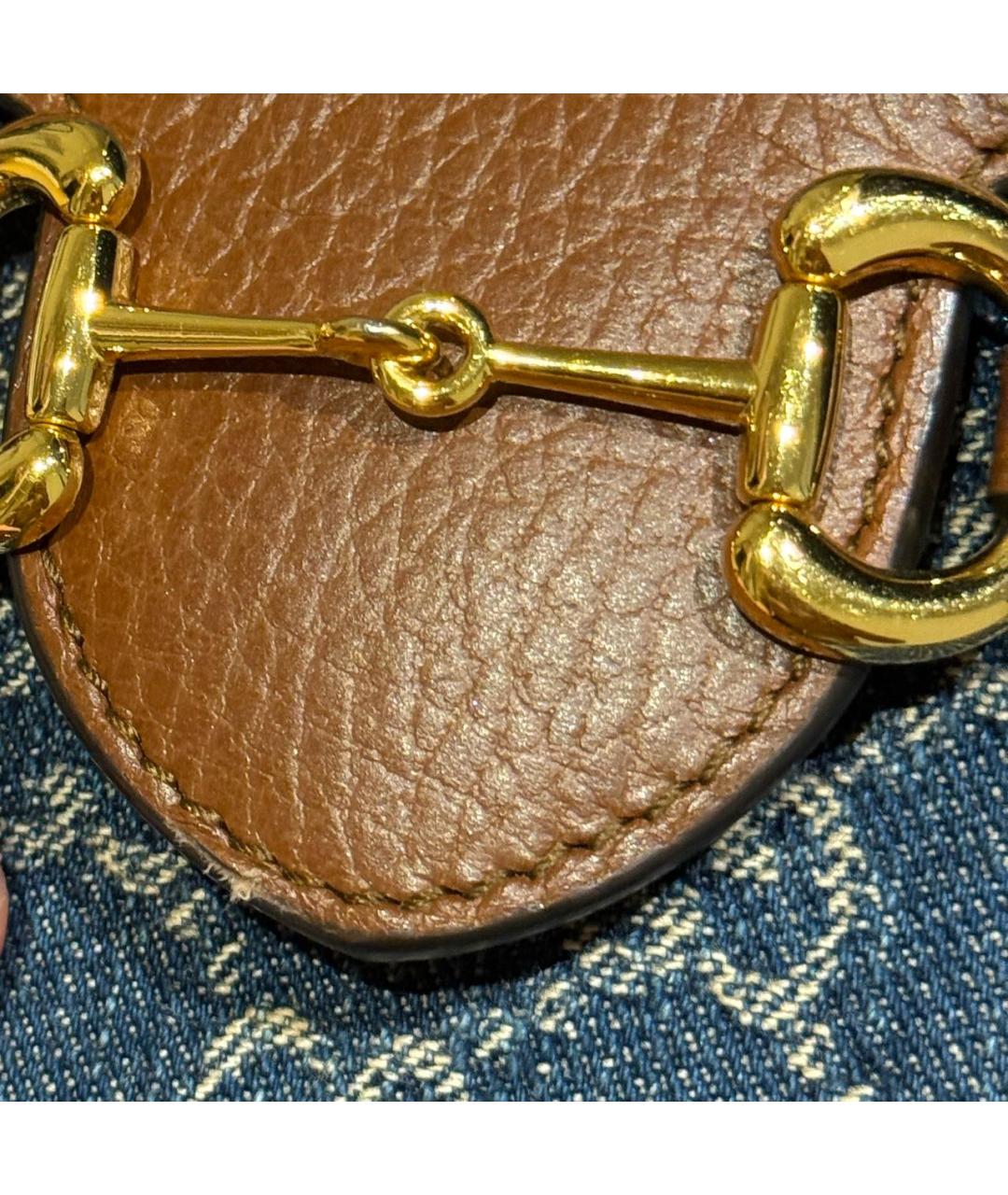 GUCCI Темно-синяя деним сумка через плечо, фото 4