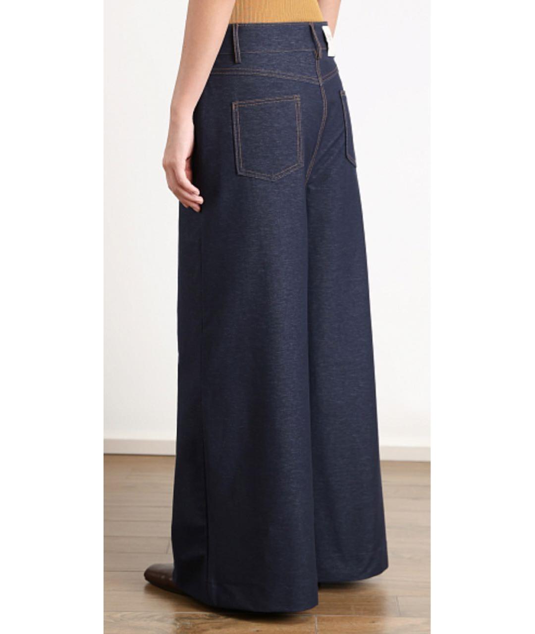 MAX MARA Темно-синие хлопковые прямые джинсы, фото 7