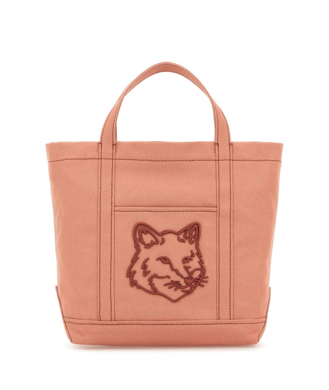 MAISON KITSUNE Розовая хлопковая сумка на плечо, фото 1