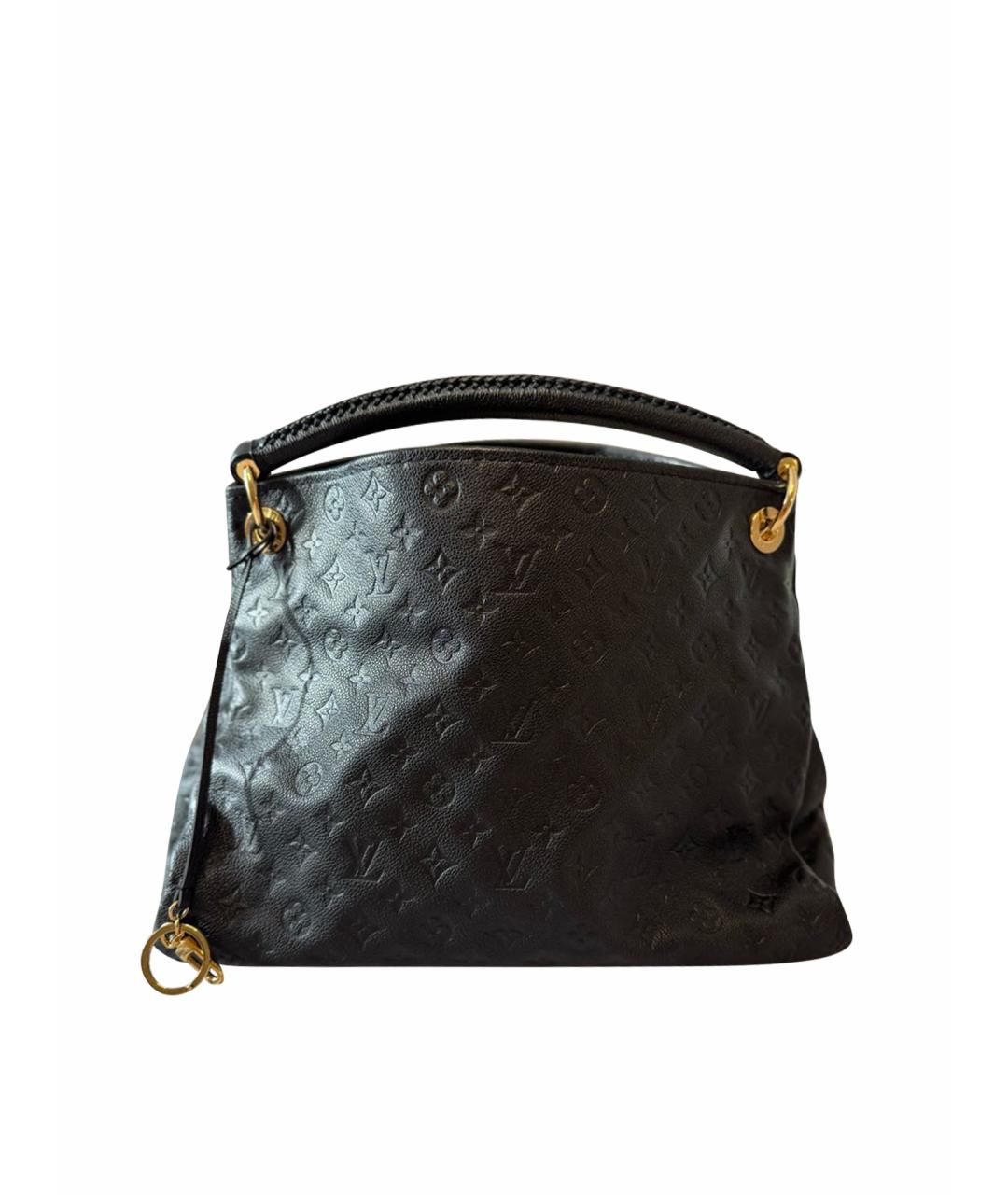 LOUIS VUITTON Черная кожаная сумка тоут, фото 1