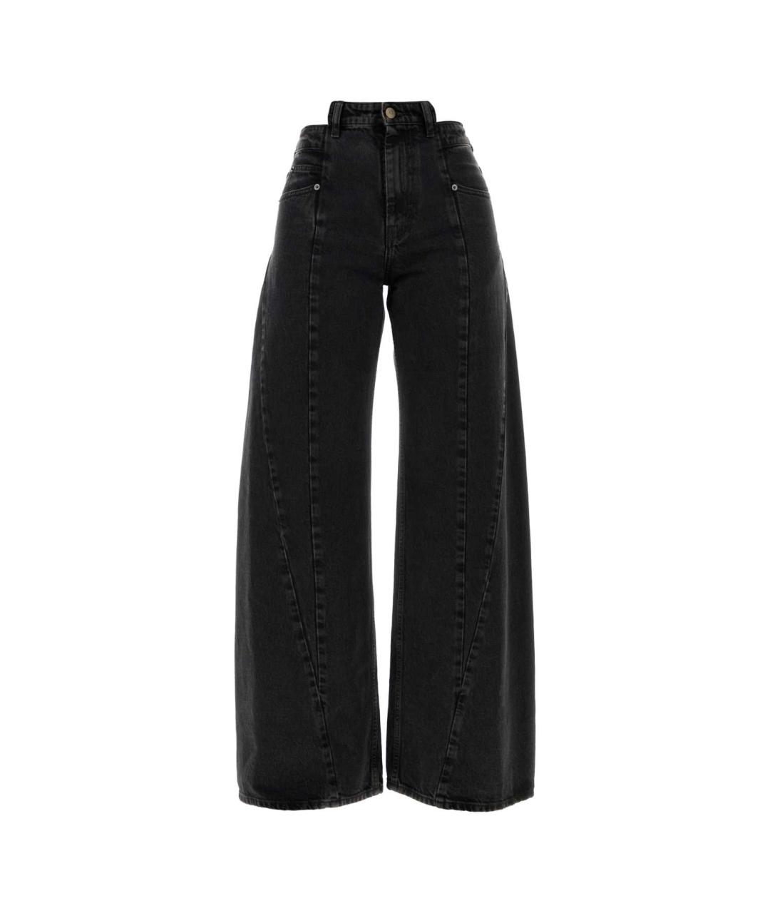 MAISON MARGIELA Черные хлопковые прямые джинсы, фото 1