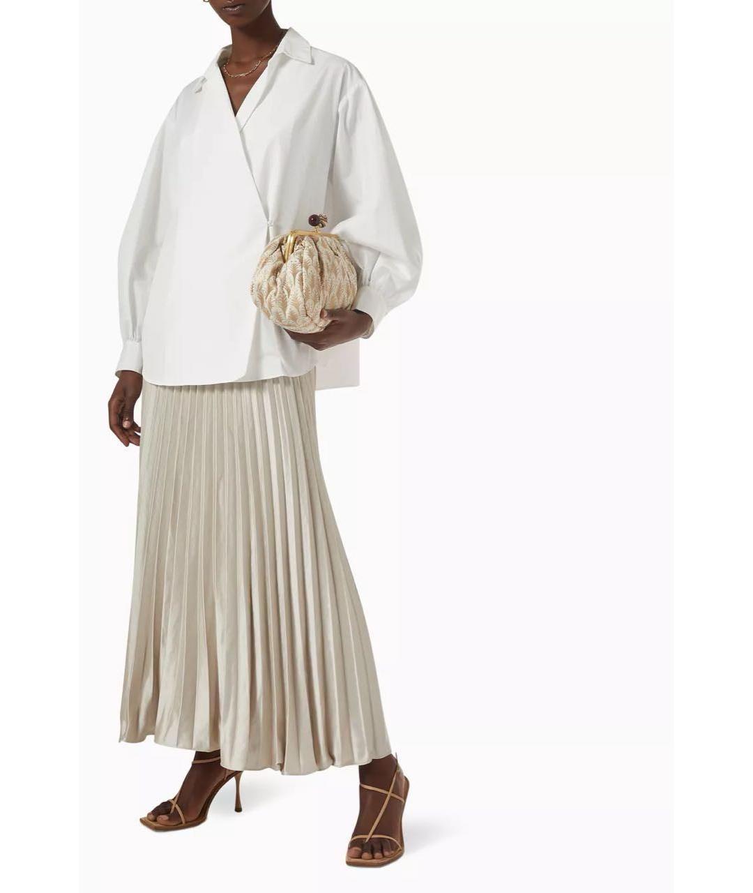 WEEKEND MAX MARA Бежевая полиэстеровая юбка миди, фото 3