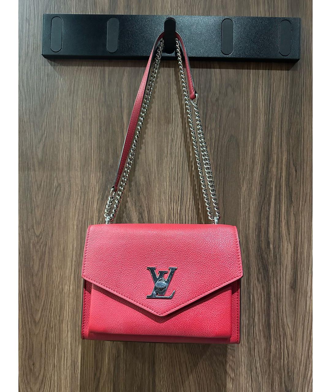 LOUIS VUITTON Красная кожаная сумка через плечо, фото 8