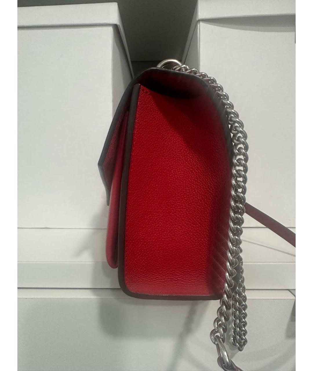 LOUIS VUITTON Красная кожаная сумка через плечо, фото 2