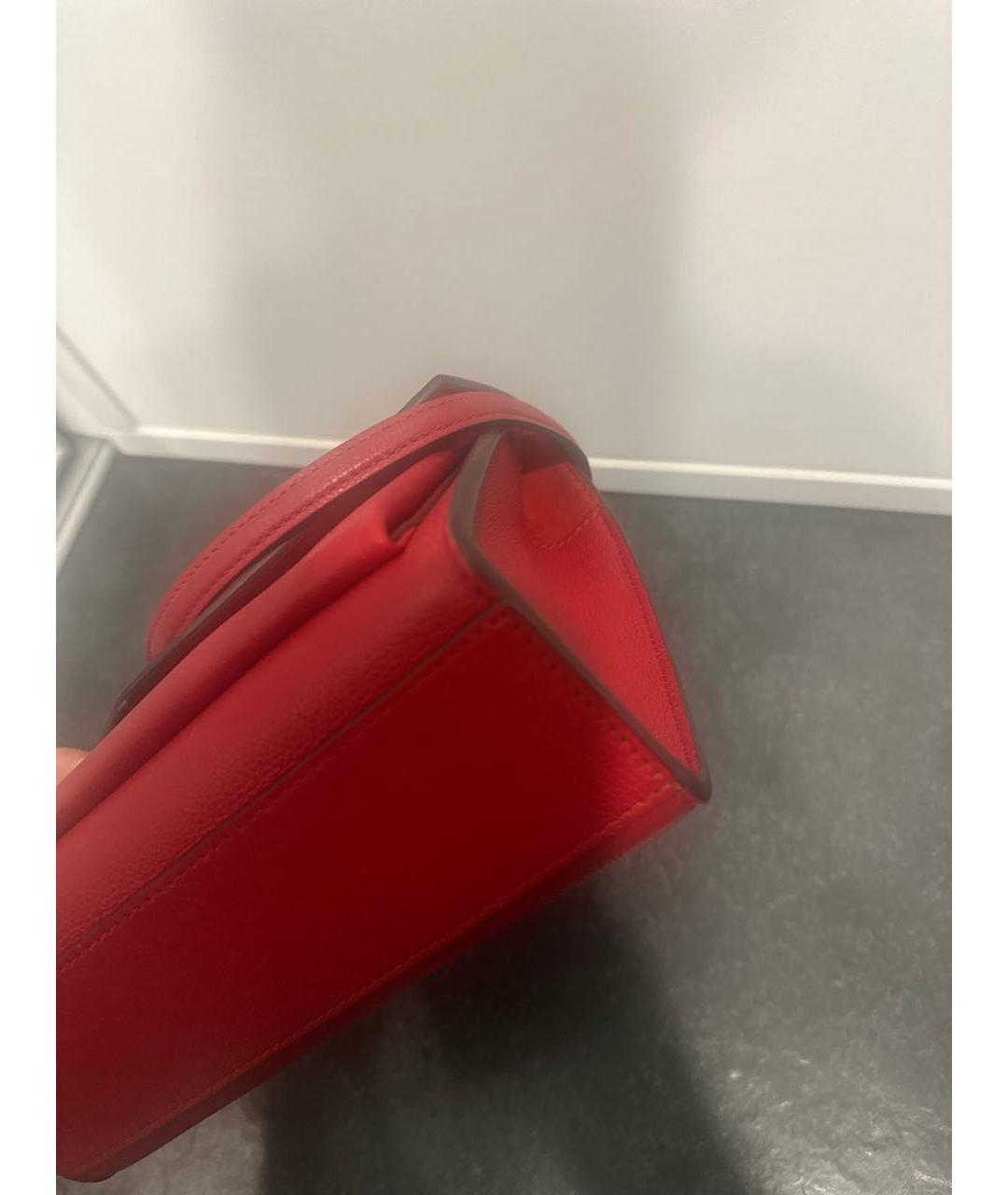 LOUIS VUITTON Красная кожаная сумка через плечо, фото 7