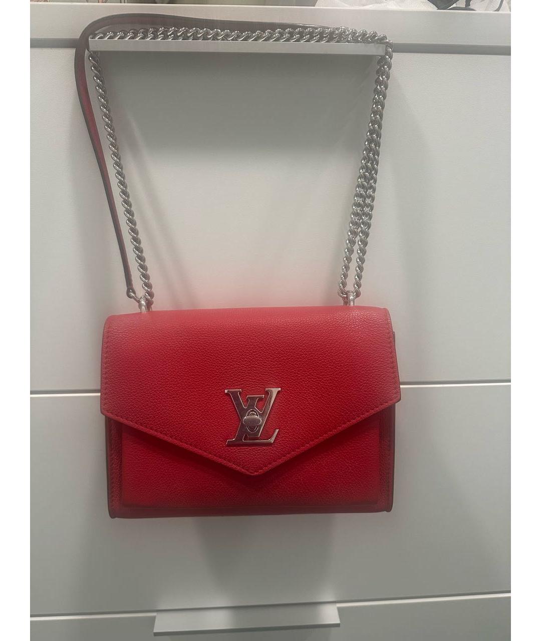 LOUIS VUITTON Красная кожаная сумка через плечо, фото 9