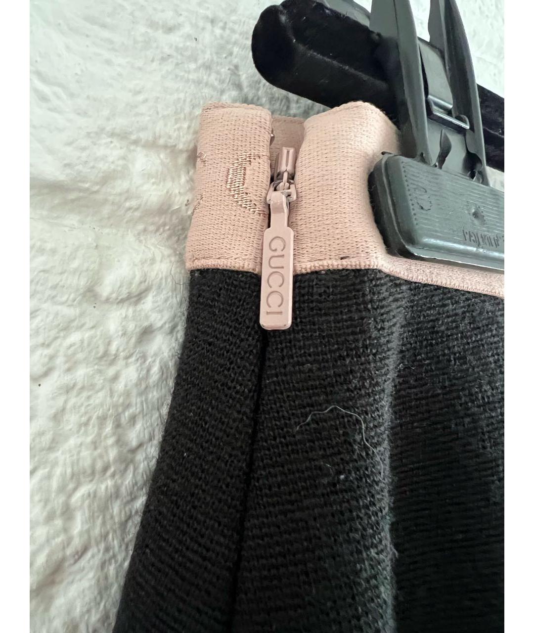 GUCCI Черная шерстяная юбка миди, фото 4