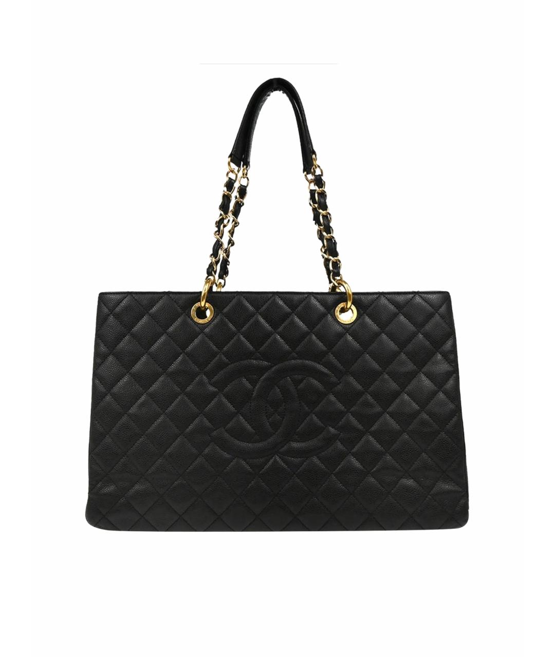 CHANEL Черная кожаная сумка тоут, фото 1