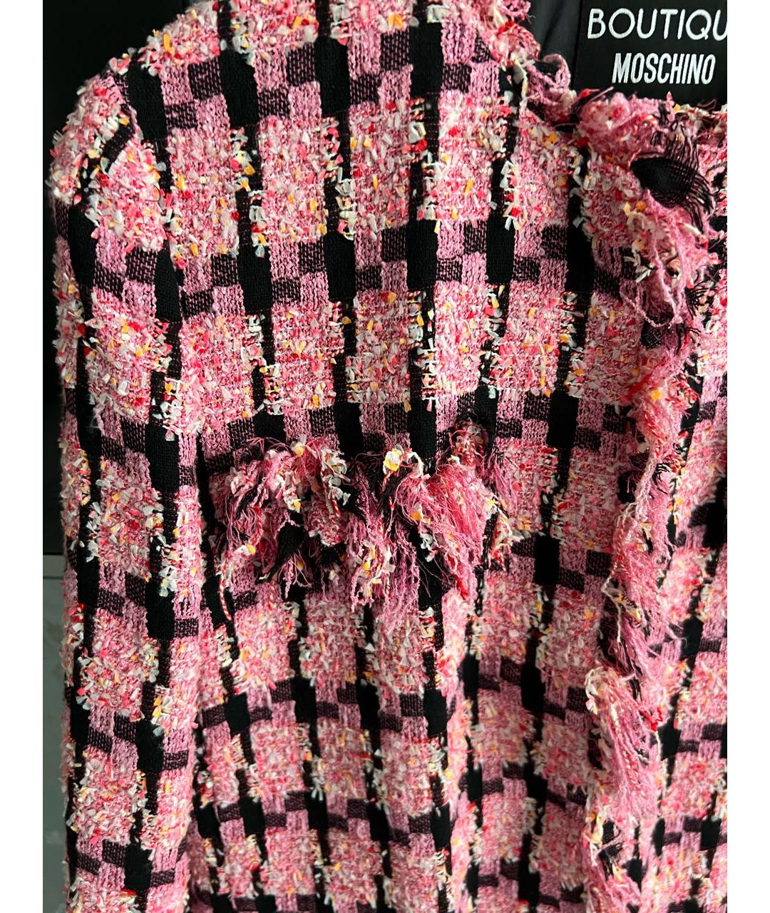 BOUTIQUE MOSCHINO Розовый полиамидовый жакет/пиджак, фото 4