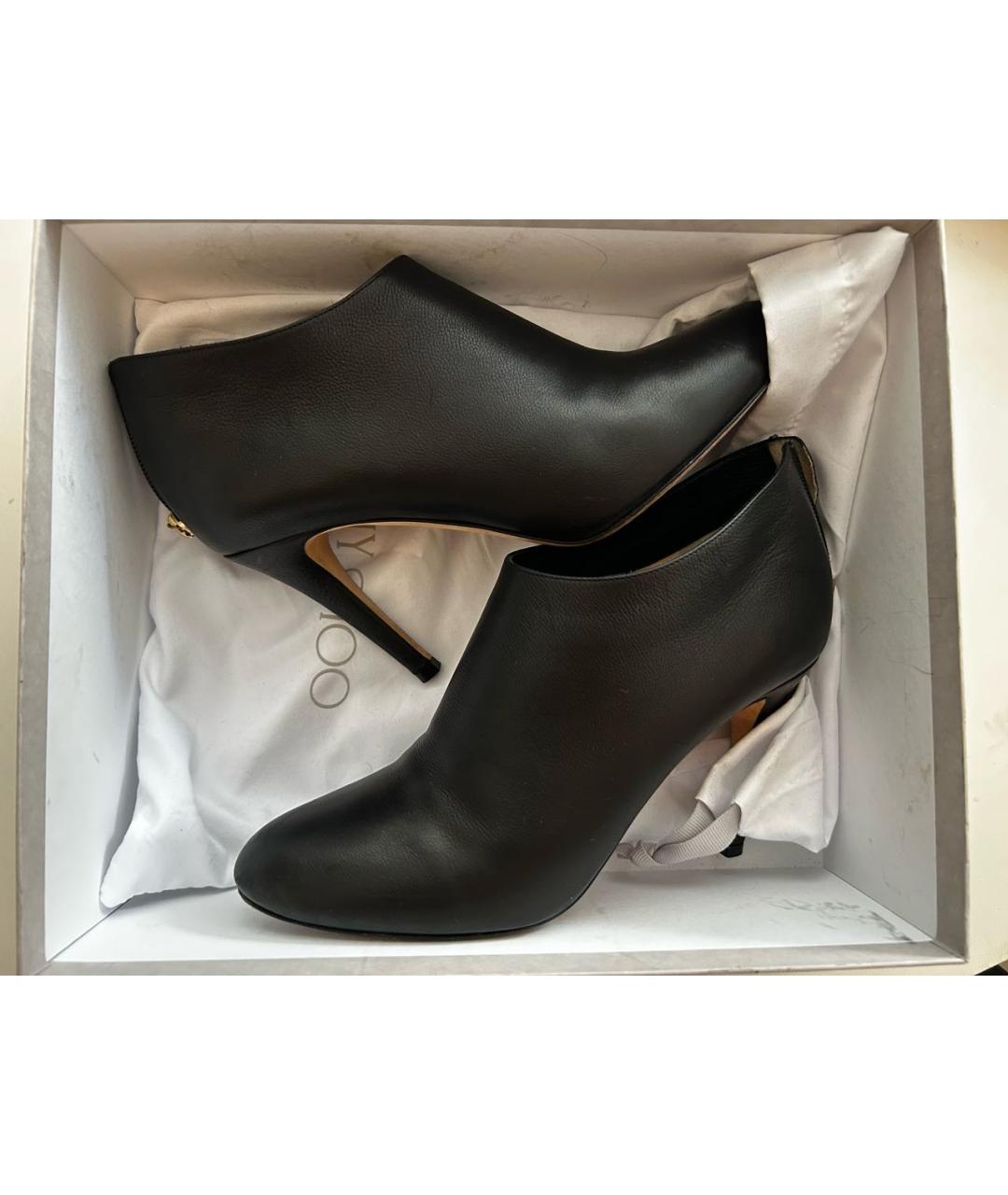 JIMMY CHOO Черные кожаные ботильоны, фото 2