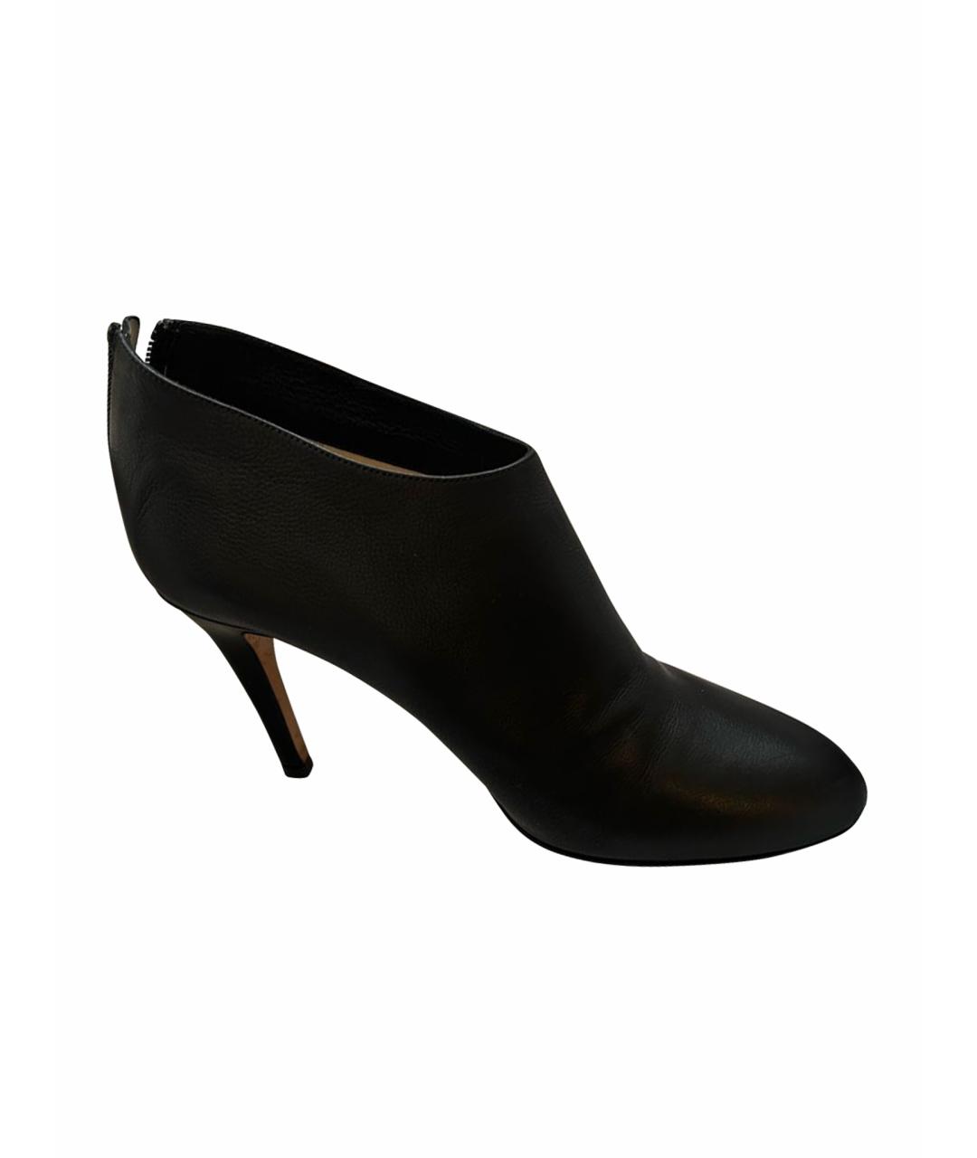 JIMMY CHOO Черные кожаные ботильоны, фото 1