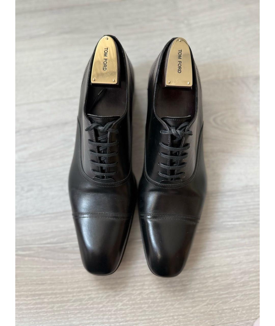 TOM FORD Черные кожаные туфли, фото 2