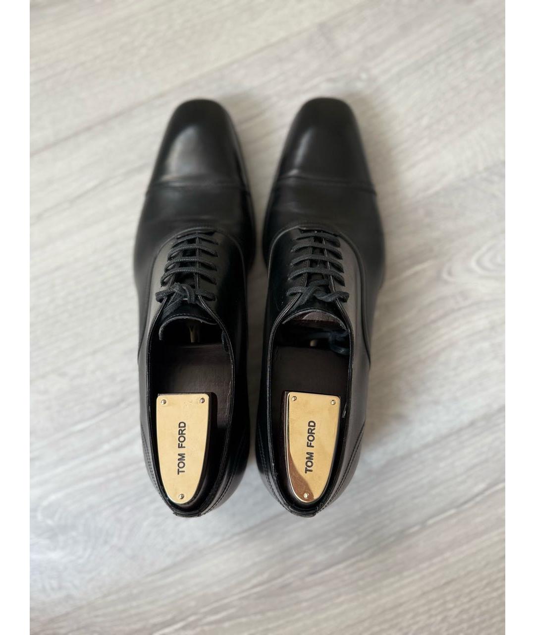 TOM FORD Черные кожаные туфли, фото 3