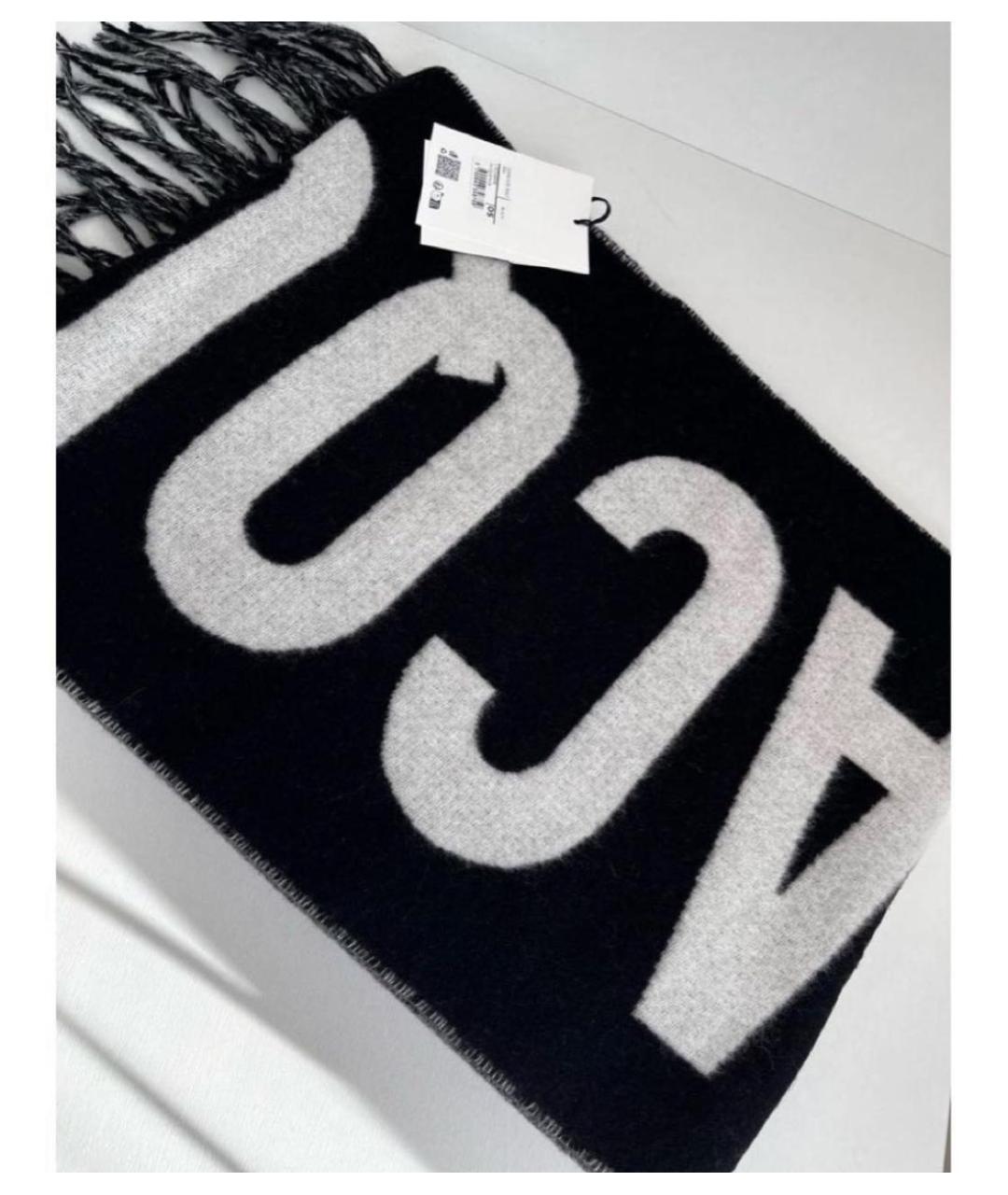 JACQUEMUS Черный шерстяной шарф, фото 2