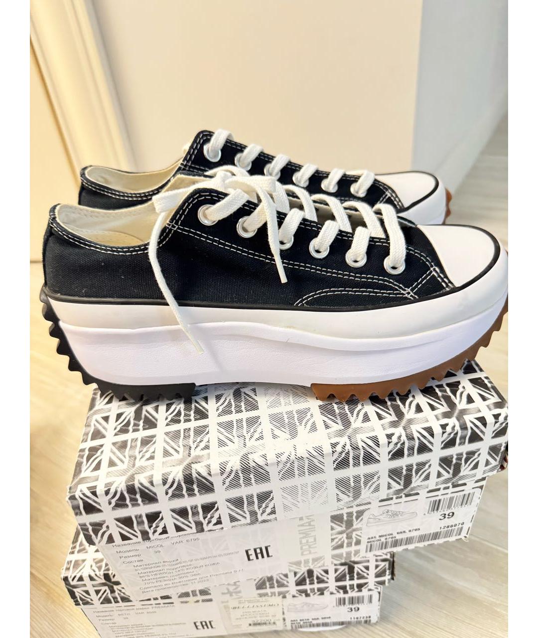 CONVERSE Черные текстильные кеды, фото 6