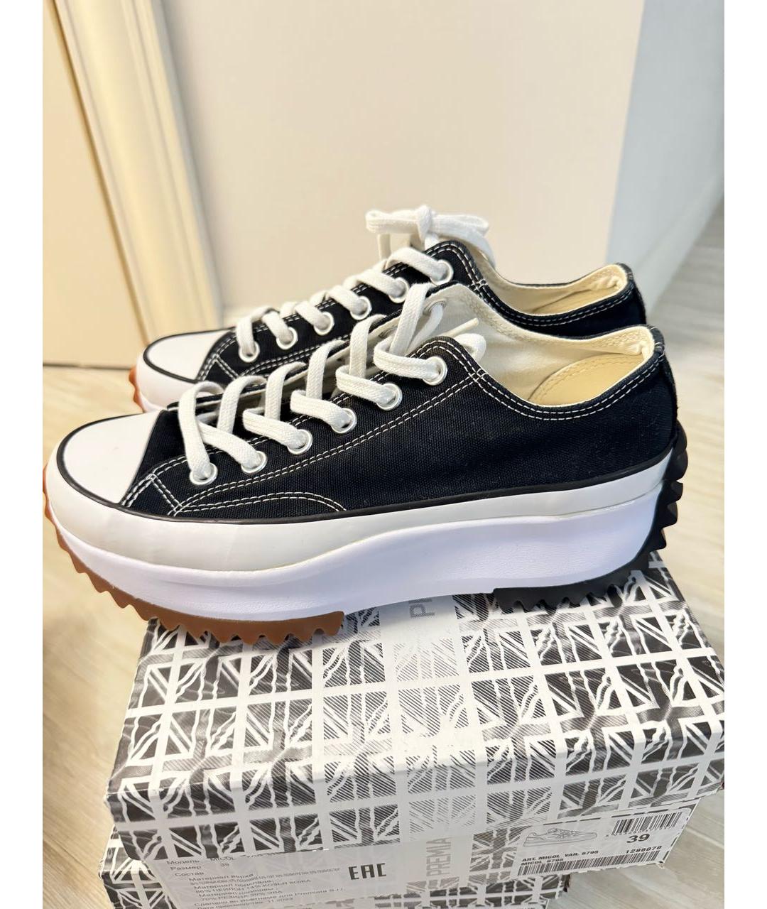 CONVERSE Черные текстильные кеды, фото 4