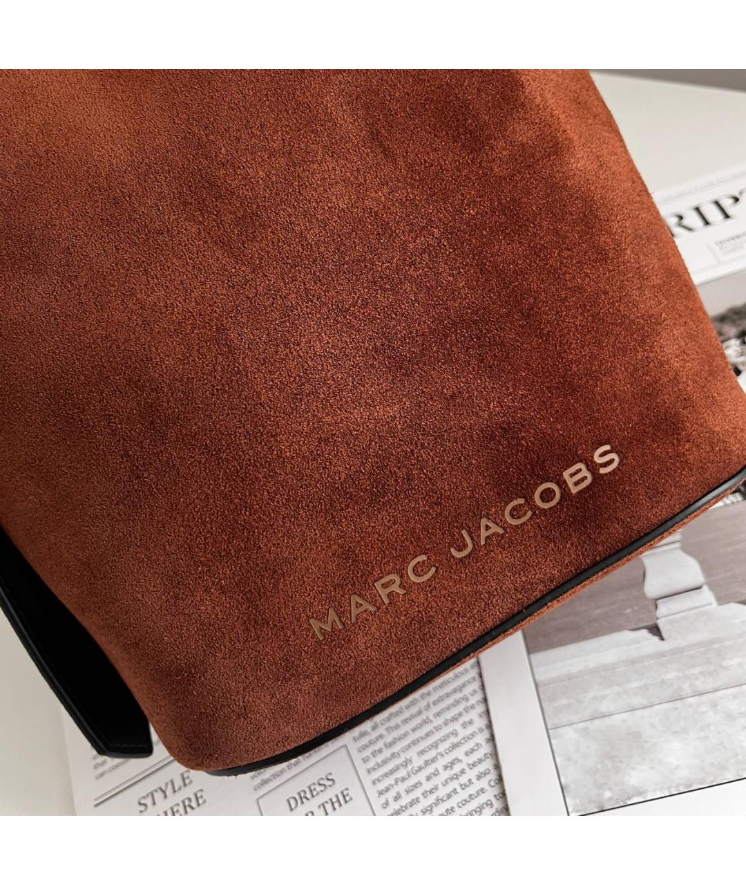 MARC JACOBS Коричневая замшевая сумка через плечо, фото 7