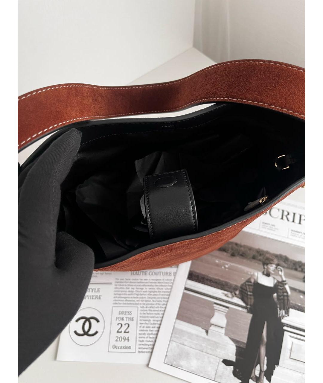 MARC JACOBS Коричневая замшевая сумка через плечо, фото 4